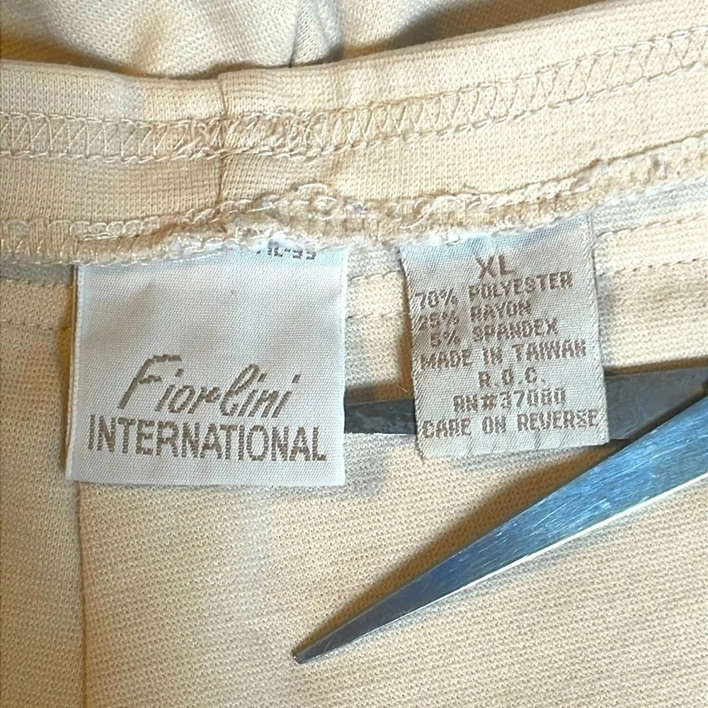 Fiorlini International Pull On Cream Pants Size XL